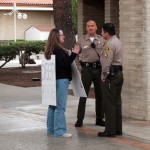 Being reprimanded by the police: 